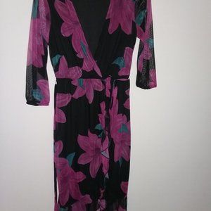 Enfocus Studio Women's Long Sleeve Multicolored Maxi Dress